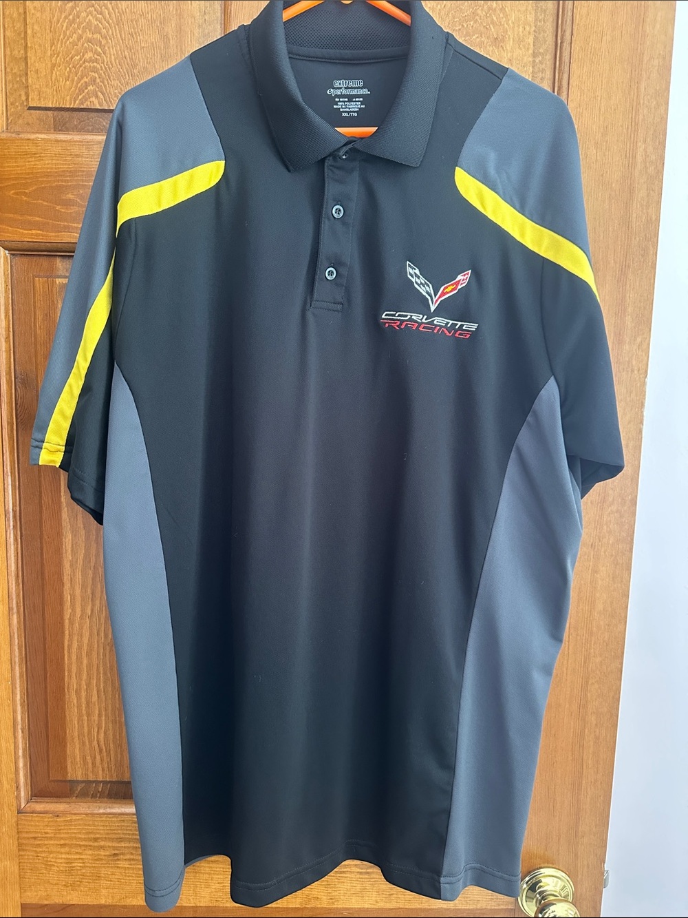Men’s Black & Gray Polo with Yellow Accents - Picture 3 of 6